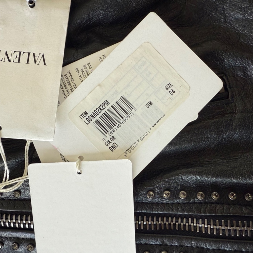Valentino Studded Fringe Leather Biker Jacket - Picture 10 of 12